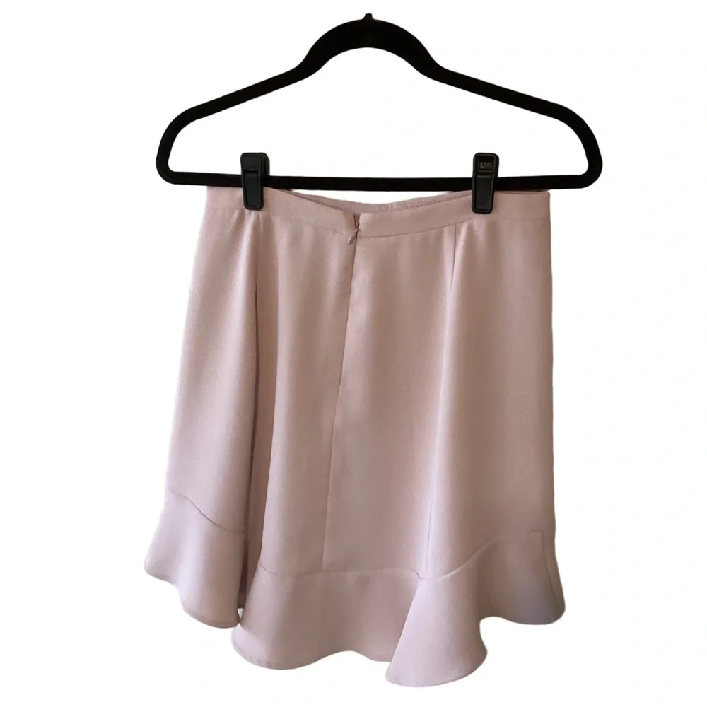 J. Crew Ruffle Hem Swing Mini Skirt Size 2 Blush Pink Flouncy Feminine